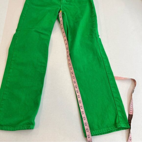 Topshop Green Jeans size W28 L32 US 6 - Picture 10 of 11